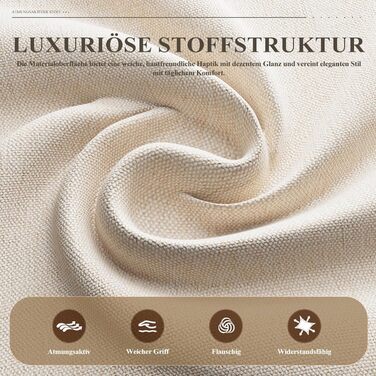 COLAMY Комплект обідніх стільців для їдальні, 6 шт., з м'якою оббивкою, спинкою, для кухні, ресторану (бежевий)