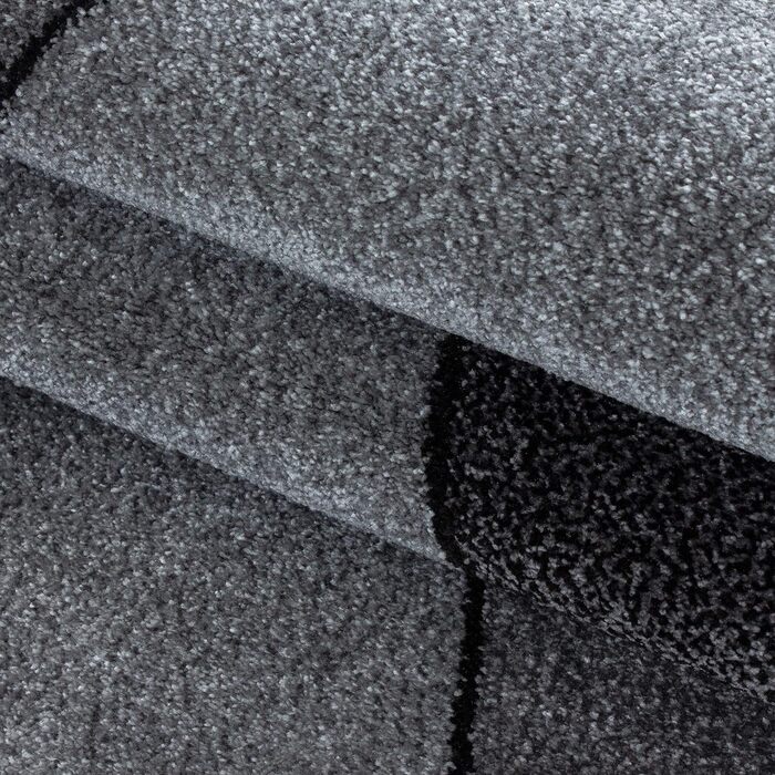 Килим для вітальні 80x250 см бігун передпокій сірий абстрактний геометричний дизайн - килим для спальні короткий ворс екстра м'який легкий догляд килими для кухні їдальня молодіжна кімната - Килим Halx250 см сірий