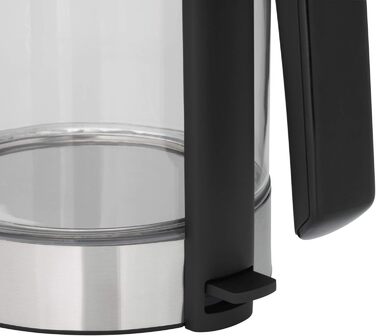 Електричний чайник WMF Küchenminis зі скла, 1 літр, бездротовий, з індикатором рівня води, фільтром від накипу та автовимкненням, 1900 Вт