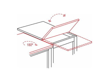 Стіл FLIP 80(160)X80 дуб артизан/чорний