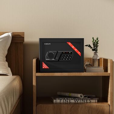 KABISAFE 25L сейф для дому: меблевий сейф з цифровим замком, полиця та сигналізація. Зберігайте цінні речі, гроші та документи безпечно.