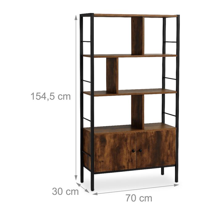 Стелаж Relaxdays з нижньою шафкою