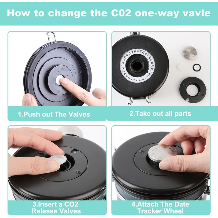 Набір контейнерів для кави та сухофруктів з нержавіючої сталі, 1,8L (2 шт., зелені)