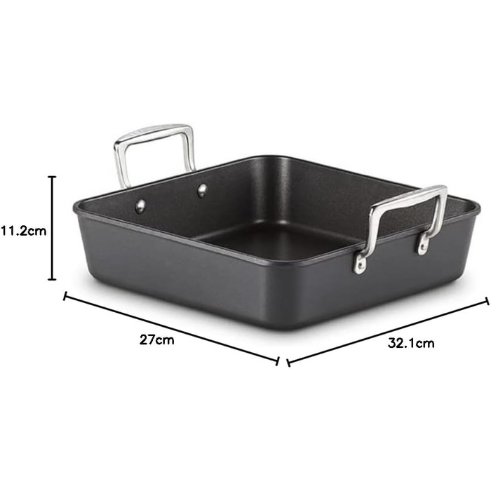 Сковорода LE CREUSET з антипригарним покриттям, 34 см, для всіх типів плит (вкл. індукційні), алюміній, сірий/срібний