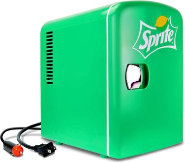 Міні-холодильник Coca Cola Sprite 4L для спальні, 6 банок: продукти, напої, діти, дім, авто, подорожі, 12V, переносний, зелений