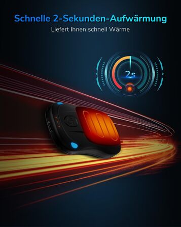 Електричний грієчка для рук, перезаряджуваний, USB, 2 шт. (чорний)