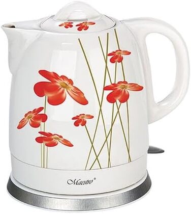 Електрочайник Maestro Feel MR-066-RED FLOWERS 1,5 л 1200 Вт Червоний Білий