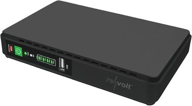 Джерело безперебійного живлення revolt Mini-UPS f. без перебоїв 8 800 мАгод, USB/DC, комплект з 2 шт. (DC-UPS, система ДБЖ)