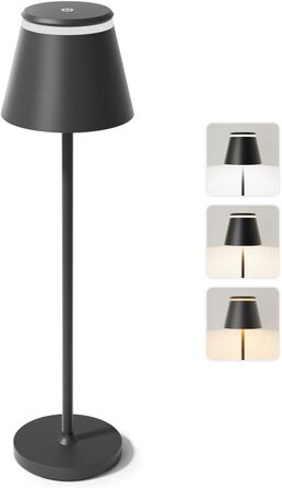 LED-лампа Neoglint настільна бездротова з зарядкою та пультом, чорна (1 шт.)