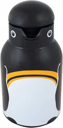 Термос Helios Thermoskanne Thermo-Bird Pinguin 1L, 6 годин, підтримує температуру напоїв, зручний вилив через носик, міцний пластик, чорний