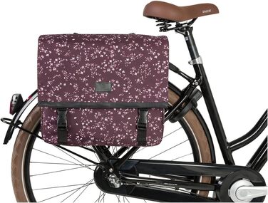 FAST RIDER Fastrider Nara Double Pannier Trend MIK (Mini Flower Aubergine), FAST RIDER Fastrider Nara Double Pannier Trend MIK (Mini Flower Aubergine)