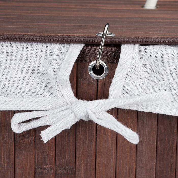 Кошик для білизни Relaxdays з бамбука та кришкою