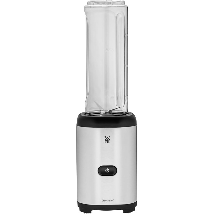 Блендер WMF Kult X Mix & Go Mini - міні-шаттблендер, 300 Вт, Tritan, 600 мл, срільно-чорний