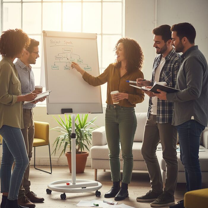 Дошка для письма Relaxdays Flipchart, 100x70 см, з двома кріпленнями