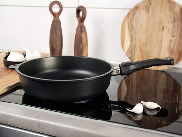 Чавунна сковорода для запікання і тушкування, Ø 28 см, висотою 7 см, алюмінієва (алюмінієва), антипригарне покриття Lotan для знежиреного B