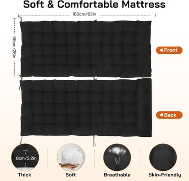 Шезлонг для відпочинку, розкладний, широке сидіння 72 см, для саду, патіо, пляжу, басейну, з подушкою, витримує до 200 кг