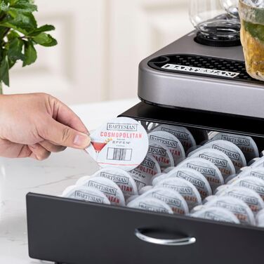 Стійка для капсул Bartesian: органайзер для коктейльних капсул, стильний дизайн для барної техніки, чорний метал (ємність 40 капсул)