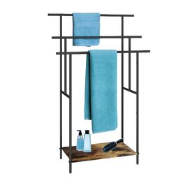 Підставка для рушників індустріального стилю з полицею Relaxdays