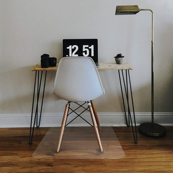 Захисна килимок NATRKE для підлоги, прозорий, 122x92 см, під стілець, офісний, для паркету, ламінату, PVC, захист підлоги