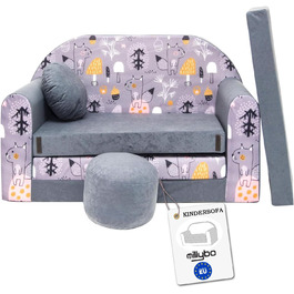 Дитяче крісло-диван 3в1 з функцією ліжка, Ax4 | Крісло-мішок для дівчаток та хлопчиків, дитяче спальне крісло для дитячої кімнати