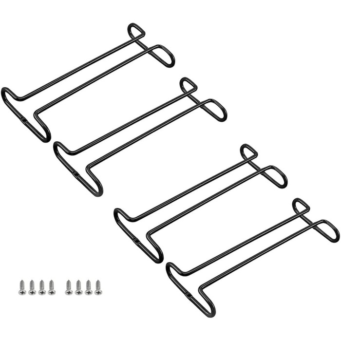 Набір підставок для келихів GeLive, 2 шт., чорний: органайзер для кухні та бару