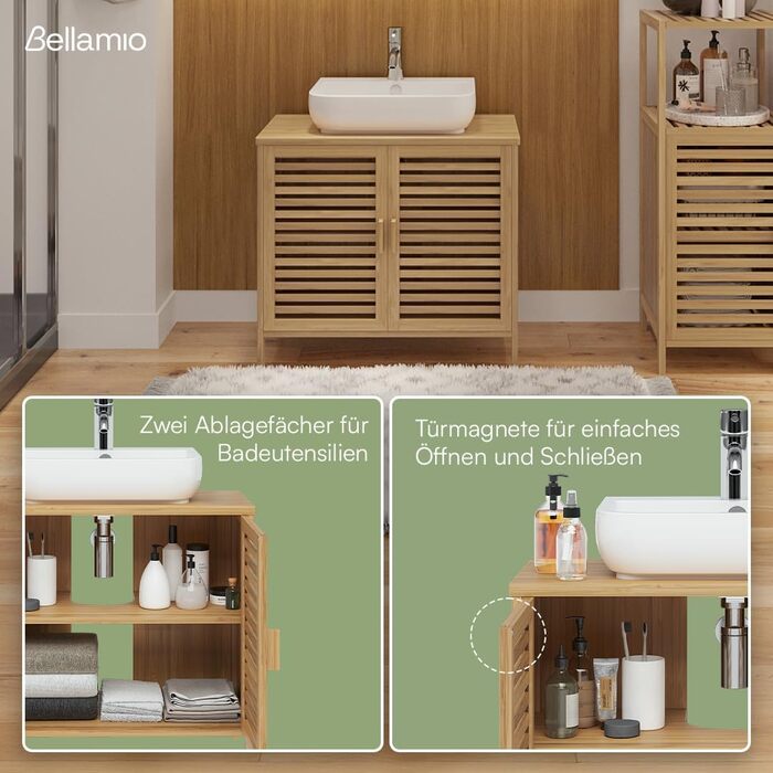 Шафа для ванної кімнати Bellamio Newa Badregal – бамбукова шафа з 5 полицями, 140x33x33 см