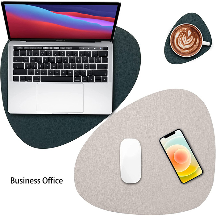 Набір скатертин Myir JUN з екошкіри (6 шт., бежево-зелений)