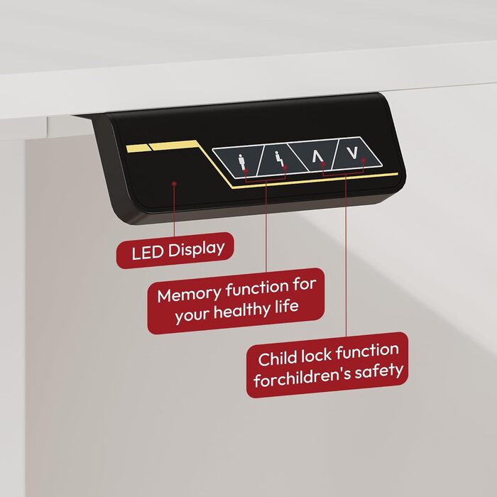 Стол для роботи Sanodesk 160x60 см, регульована висота, електричний, ергономічний, з пам'яттю, білий