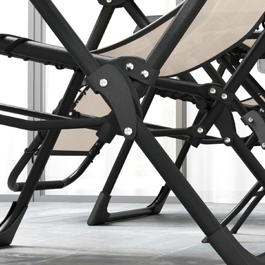 Набір садово-розслаблювальних меблів для відпочинку на вулиці, 3 шт. Комплект включає: сонцезахисний лежак, столик для чаювання та 2 лежаки з подушками. Розміри: 90x56x110 см. Колір: бежевий.