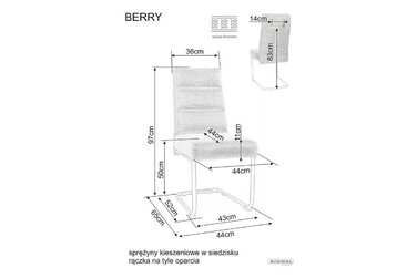 Стілець BERRY BREGO чорний каркас/оливковий 77