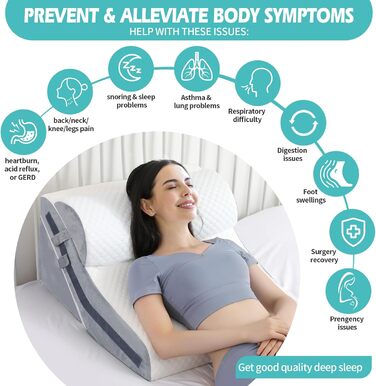 Набір з 4 подушок-валиків ортопедичних з memory foam для спини, для сну, після операції (білий, 3 шт.)