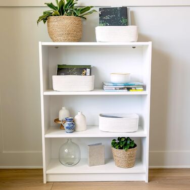 Органайзери для полиць NaturalCozy, прямокутні, 30 x 20,3 x 11,4 см, зелені, набір 3 шт.