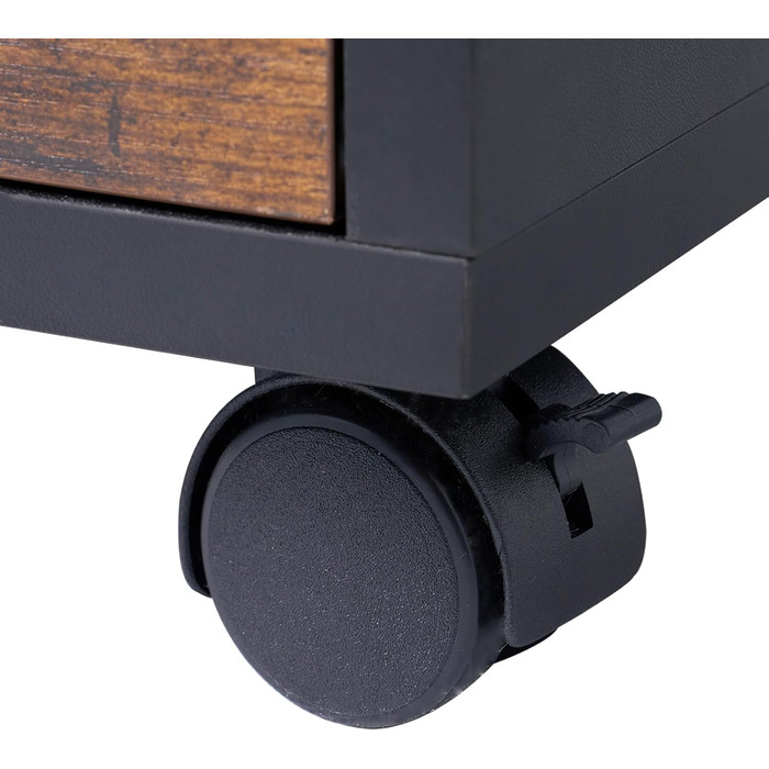 Шафа для документів SDHYL з 3 висувними ящиками на колесах, верхній ящик з замком, великий об'єм, для дому та офісу, ретро стиль