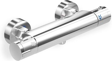 Сучасний змішувач для ванни та душу з двома виходами та керамічним клапаном - латунний, хромований, з одним важелем для ванної кімнати