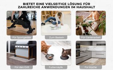 Килимок під офісне крісло Roxus® - захист для підлоги (різні розміри, молочний колір) - підходить для паркету, ламінату, килима, плитки, твердих підлог. Захист для геймінгового крісла