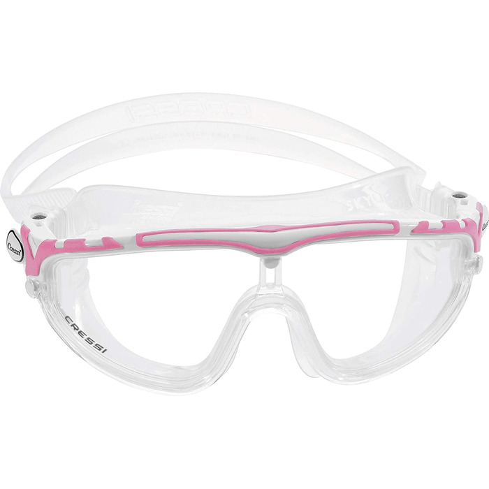 Плавальні окуляри Cressi унісекс Skylight для плавання преміум-класу плавальні окуляри 100 захист від ультрафіолету, високоякісні матеріали (1 упаковка) Один розмір підходить всім прозорий / білий / рожевий