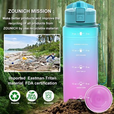 Дитяча герметична пляшка для води ZOUNICH 700 мл BPA free