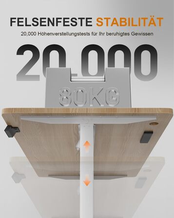 Регульований стіл з підняттям, USB-зарядкою та розеткою, 100 x 60 см. Електричний стіл, регульований комп'ютерний стіл з пам'яттю 3-х функцій, білий (горіх, 100 x 60 см)