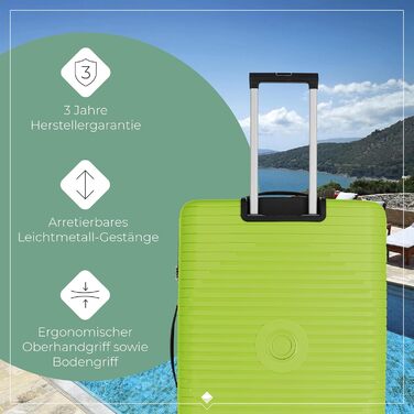 Набір валіз Travelite Orbita 3 шт. (L/M/S) з TSA замком та жорстким корпусом, Limone