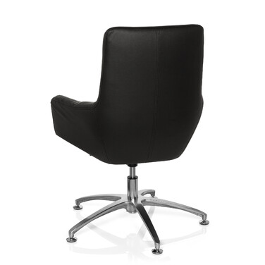 Крісло-релакс SHAKE 300, штучна шкіра, чорний колір, hjh OFFICE