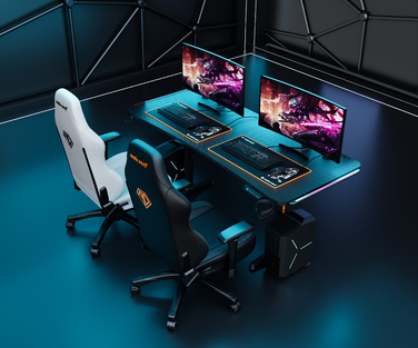 Комп’ютерний стіл з електрорегулюванням висоти Anda Seat Terminator RGB Black
