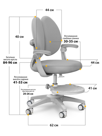 Дитяче крісло Mealux Sprint Duo Grey (арт.Y-412 G)