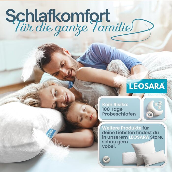 Ортопедична подушка для шиї 40x80 – подушка для шиї – подушка з піною з пам'яті для всіх типів сну (на спині, на животі, на боці) подушка з віскоеластичної піни (висота 13 см) – для наволочок 40x80 см