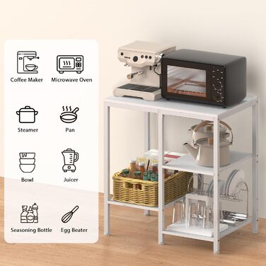 Металева кухонна вітрина-органайзер на 4 яруси, регульована, для кавової станції, чорна