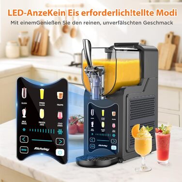 Машина для приготування сляш та коктейлів Richday SL-3025: 2л, 6 програм, LED дисплей, WhisperChill