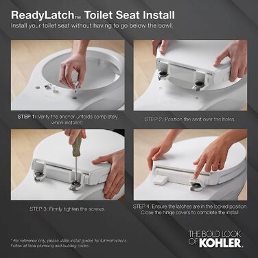 Сидіння для унітазу Kohler 4639-RL-0 Cachet ReadyLatch, кругле, безшумне, (готова засувка, ROUND, чорне)