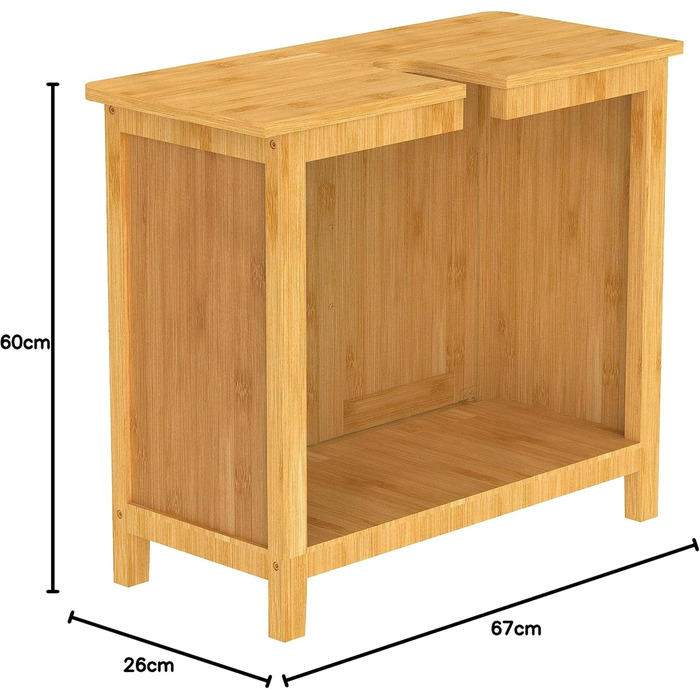 Підставка для ніг під умивальник EISL BMBA02-BH2 з бамбука, 35x45x35 см