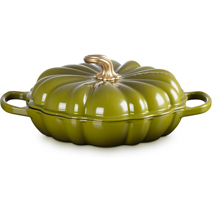 Каструля для тушкування Le Creuset з емальованого чавуну, 2.75 л, білий колір (Leaf It to Me)