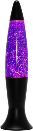 Ретро-лавова лампа Easylight ROXY фіолетово-чорна з вимикачем висотою 40 см G9 декоративна блискуча лампа для вітальні чорна матова, фіолетовий блиск