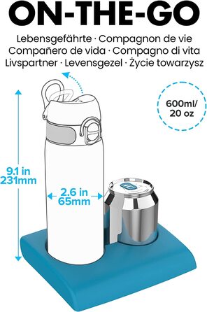 Герметична пляшка для води ion8 (600 мл)